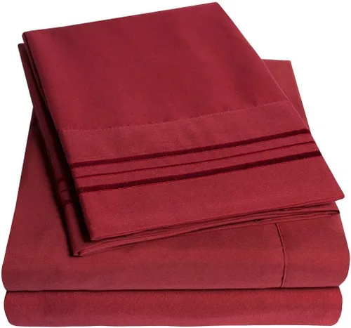 Miniatura 5 de El hilo Store Company 100% algodón egipcio 800 hilos 4 Piece Hoja Sets – (1 hoja plana, 1 sábana bajera ajustable y 2 fundas de almohada)