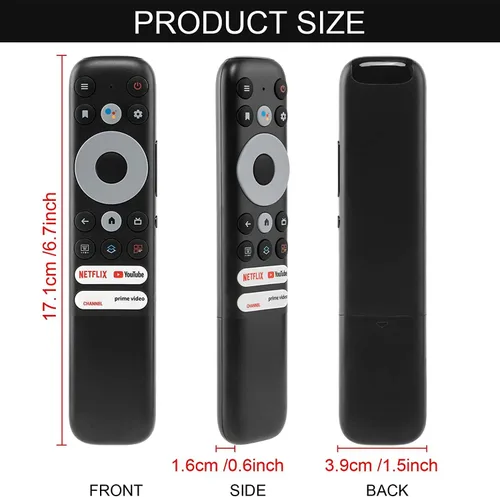 Miniatura 3 de Besia RC902N FMR1 Control remoto para todos los TCL Google Smart TV y Android Smat TV, repuesto 55R646 55S546 65R646 65S546 75R646 75S546 Mini-LED