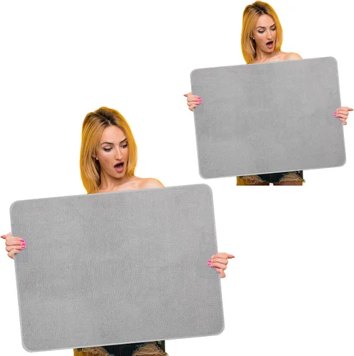 Miniatura 7 de Hushee Paquete de 2 tapetes extra grandes para secar platos, de microfibra, absorbentes, para secado de platos, tapetes escurridor de platos de gran