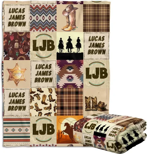 Miniatura 13 de Mantas con estampado de vaca, mantas occidentales para bebés, mantas de bebé vaquero, mantas de bebé personalizadas para niñas y niños, Cosas