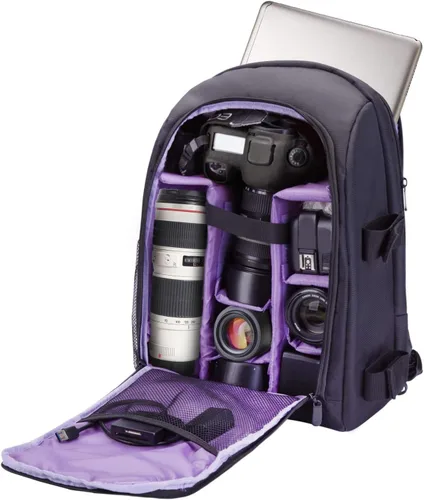 G-raphy Mochila para cámara fotográfica, bolsas para fotografía de fotógrafos, mochila DSLR SLR con compartimento para laptop para cámaras DSLR,