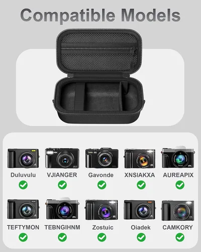 Miniatura 2 de ProCase Funda rígida para cámara digital 4K para VJIANGER, JGIPL, Duluvulu, Zostuic, Oiadek, Lecnippy, accesorios de cámara NIKICAM, bolsa