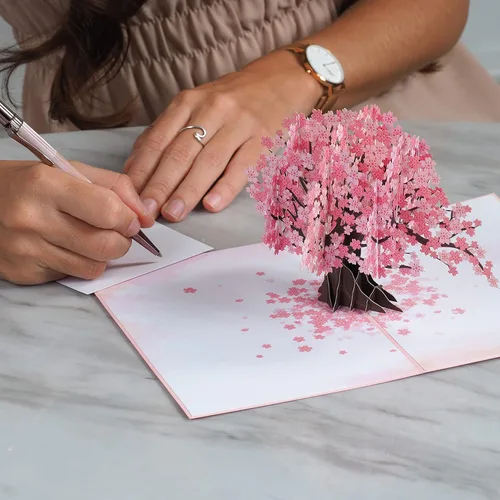 Miniatura 5 de Paper Love Tarjeta de ramo desplegable 3D, regalo para cumpleaños, boda, aniversario, agradecimiento, mejora el día de San Valentín, día de la madre