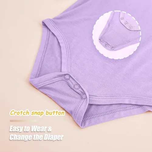 Miniatura 13 de Jimonda Body de rayón de bambú de manga corta para bebés, niños y niñas, trajes suaves para recién nacidos