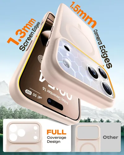 Miniatura 136 de TOCOL Funda para iPhone 11, compatible con Magsafe, protección completa de cámara, imanes integrados, protección contra caídas, funda translúcida