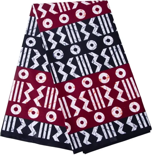 Miniatura 11 de BintaRealWax Tela africana de 6 yardas de tela tribal con estampado de cera vintage Ankara para coser vestido de fiesta