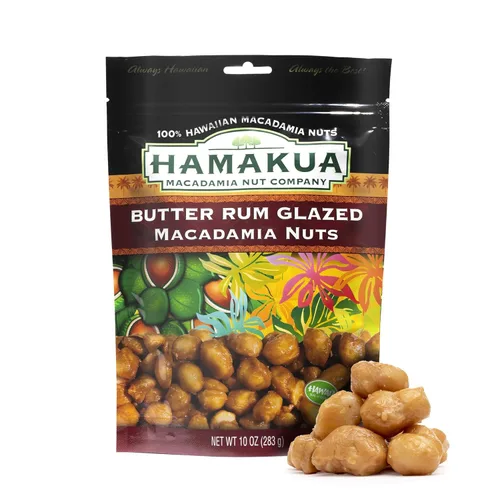 Miniatura 10 de Hamakua Macadamia Nuts – Coco glaseado dulce – Cultivado en Hawai saborizado seco tostado medio y macadamia entera – Nueces de macadamia grandes