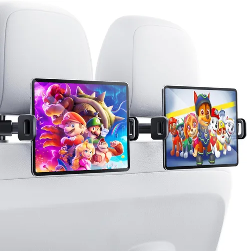 Paquete de 2 Soportes para Tablet y iPad para Coche, Soporte para Tablet en el Asiento Trasero, Soporte para Teléfono, Compatible con iPad,