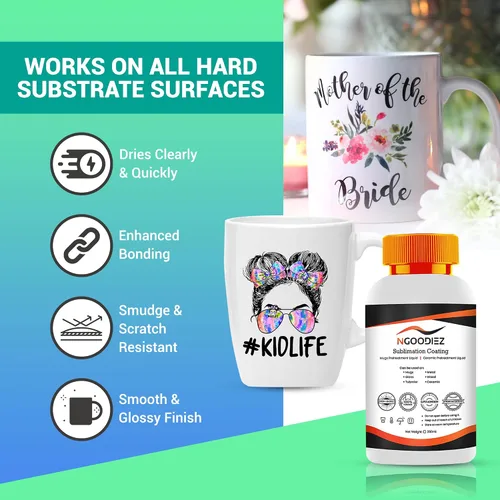 Miniatura 4 de Revestimiento por sublimación – Kit de revestimiento universal de 8.5 fl oz para tazas, vasos, cerámica, madera, vidrio, metal, revestimiento