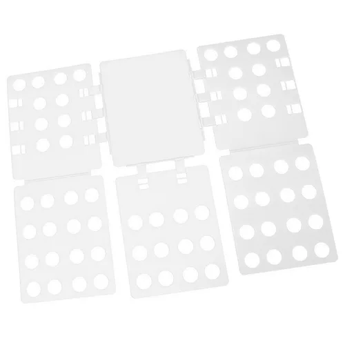 Miniatura 9 de Carpeta de ropa, tabla plegable para camisas, rápido y fácil de plegar, material de PP portátil para viajes (blanco)