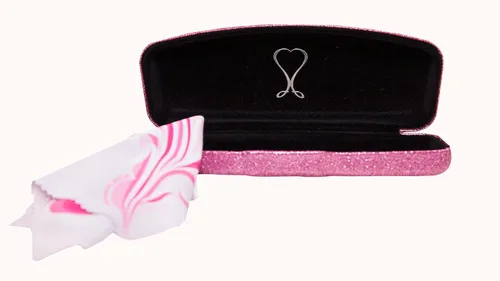 Miniatura 2 de La original e impresionante caja de gafas de concha dura, para mujer, de Spunky Soul Recubierto por un suave brillo Paño de limpieza
