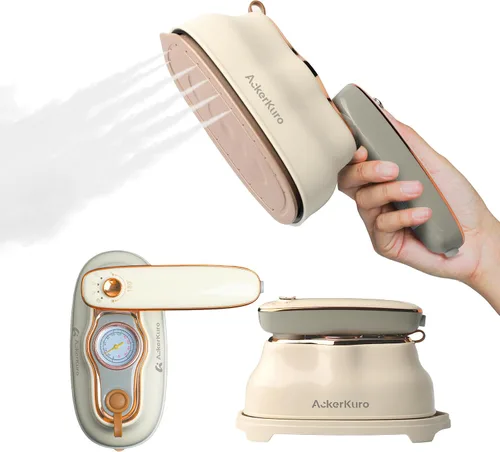 Vaporizador para ropa, vaporizador y plancha 2 en 1, vaporizador portátil de mano para viajes, 1200W, se calienta en 15s para tamaño de viaje,