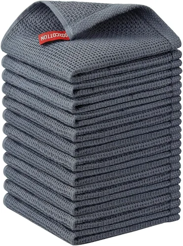 Miniatura 35 de Nialnant - Toalla de cocina 100% algodón, tejido gofre, suave, absorbente y de secado rápido, toallas para secar platos, trapos de limpieza - Multi