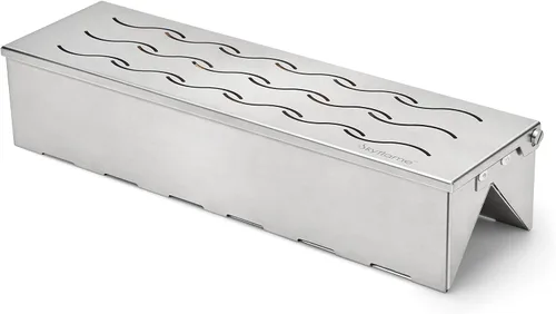 Skyflame Caja de acero inoxidable para ahumar astillas de madera/ahumar – Accesorios universales para parrilla de sabor ahumado apto para parrilla