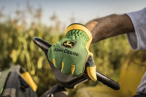 Miniatura 6 de John Deere JD00008-XL Guantes de cuero de venado de grano superior para hombres, resistentes a la abrasión, color marrón claro, resistentes al agua