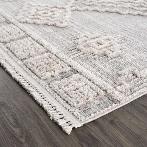 Miniatura 7 de Hauteloom Aria - Alfombra para sala de estar y dormitorio, con borde geométrico de medallón de diamante, envejecida, bohemio, transicional, tribal