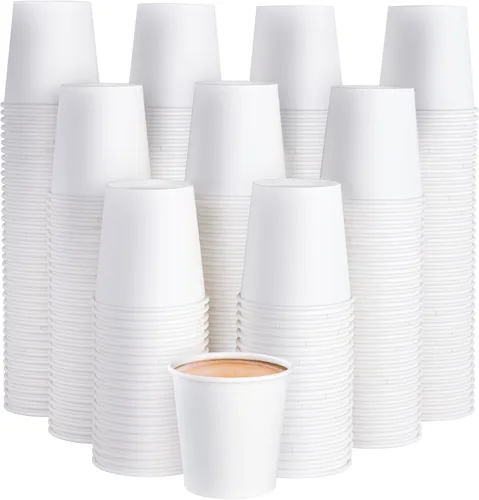 Miniatura 9 de JOLLY PARTY Paquete de 300 tazas de café de papel desechables de 10 onzas, tazas de bebida caliente/fría para agua, tazas de café caliente de papel