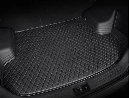 Tapete de carga personalizado para maletero de automóvil, impermeable, antideslizante, protección para todo tipo de clima, material de cuero, Negro