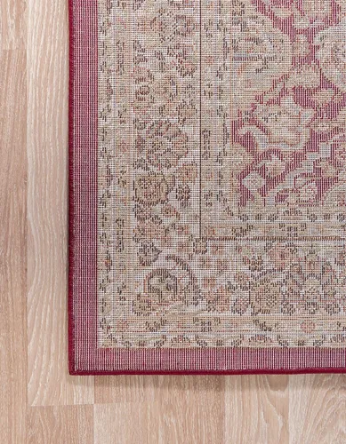 Miniatura 10 de Unique Loom - Colección Voyage - Alfombra redonda tradicional oriental, marrón, Polipropileno, Marrón/Rojo