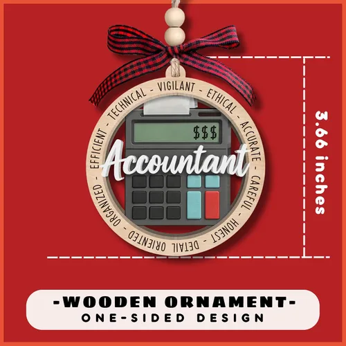 Miniatura 2 de MAPDTWO Adorno de Navidad de Contador - Regalos de Contabilidad para Mujeres, Hombres, Personal de Oficina, Empleados - Adornos de Navidad