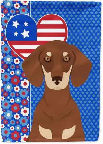 Miniatura 376 de Caroline's Treasures WDK5119GF - Bandera de jardín americana de Airedale Terrier de Estados Unidos, color negro y tostado, bandera decorativa