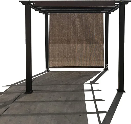 Miniatura 6 de Alion Home Toldo de repuesto personalizable de polietileno de alta densidad permeable con bolsillos para barra para pérgola