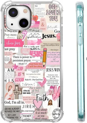 Miniatura 60 de Funda para Celular con Versículos de la Biblia, Colocación de Citas Cristianas de Jesús, Diseño Collage, Funda Protectora Suave de TPU de Moda