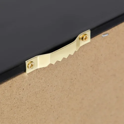 Miniatura 5 de Vitrina negra de 18 x 13 pulgadas, madera maciza montada en la pared, 28 ranuras, estante pequeño para gabinete Curio (sin puerta)