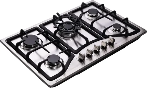 Miniatura 11 de Estufas de gas de 30 pulgadas Doble combustible sellado 5 quemadores Drop-In Placa de gas de vidrio templado DK157-A01S Cocina de gas