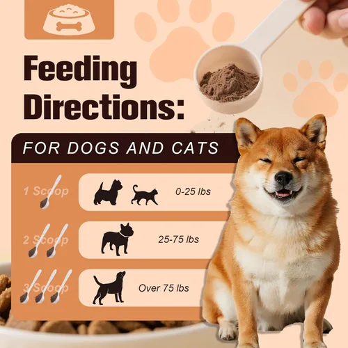 Miniatura 7 de Suplemento de hongos con probióticos para perros y gatos, hongo de cola de pavo para mascotas, polvo de hongos para impulso inmunológico y salud