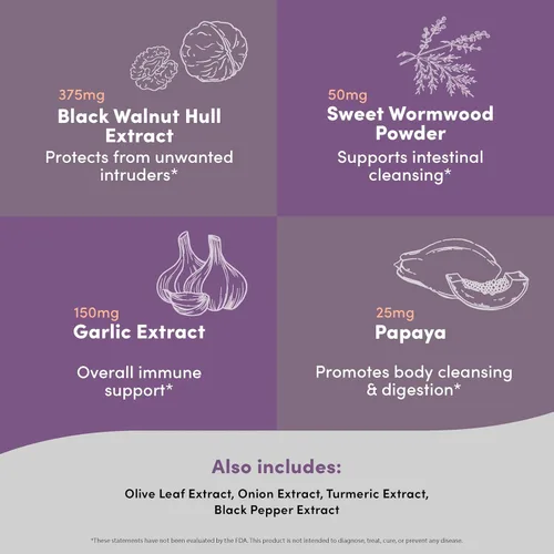 Miniatura 4 de Restablece tu intestino y siéntete más ligero - Suplementos de hierbas ParaCleanse para humanos, fórmula para el equilibrio interno, comodidad