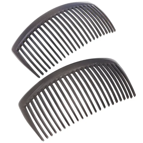 Miniatura 15 de Camila Paris CP3022 - Peines laterales franceses grandes, curvados, beige con torsión francesa para el cabello, decorativas, pinzas de sujeción