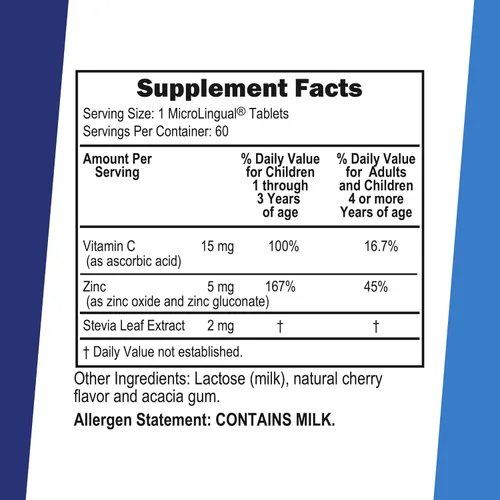 Miniatura 2 de Superior Source Zinc Lozenjets, Zinc (5 mg), Vitamina C (15 mg), tabletas microlingües de disolución rápida, 60 unidades, apoya la salud