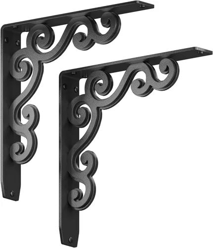 Miniatura 99 de Starby Charleston Soportes de acero resistente para repisa de chimenea, estante flotante, soporte de encimera, soldado a mano (paquete de 2)