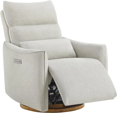 Miniatura 14 de CHITA Silla reclinable giratoria, reclinable mecedora eléctrica para cuarto de bebé, con reposacabezas eléctrico ajustable, certificado FSC, base