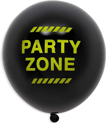 Miniatura 5 de Blue Panda Globos de látex de construcción para decoración y suministros de fiesta de cumpleaños, 12 pulgadas, paquete de 50, negro, amarillo