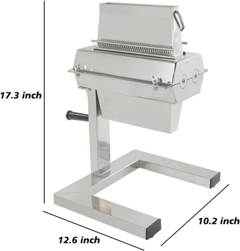 Miniatura 2 de Hakka - Ablandador de carne comercial, máquina ablandadora manual de carne, acero inoxidable, 7 pulgadas de ancho, 37 cuchillas, herramienta