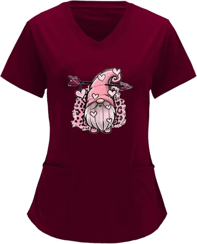 Women's Top T Shirt Casual V Neck Short Sleeve T Shirt Top Casual Summer Blouse Outer Wear Women Tees & Blouses Tunic Tops