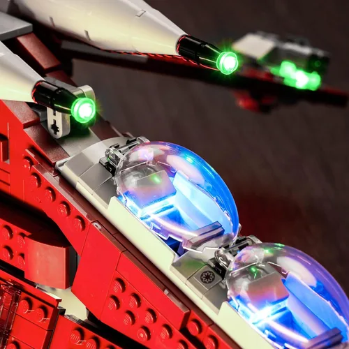 Miniatura 4 de BrickBling Kit de luces compatible con Lego The Clone Wars Coruscant Guard Gunship (sin modelo), luces creativas compatibles con Lego 75354, gran