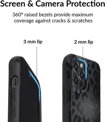 Miniatura 3 de VELVET CAVIAR Funda para iPhone 14 Pro Max con estampado de leopardo y guepardo negro, compatible con MagSafe, probada en caídas de 10 pies Leopardo