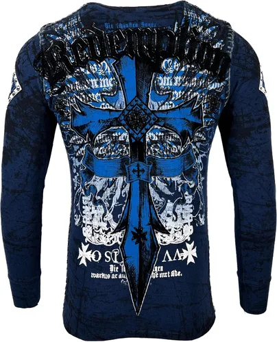 Miniatura 3 de Archaic Affliction - Camisa térmica para hombre, color azul marino lealtad, Azul
