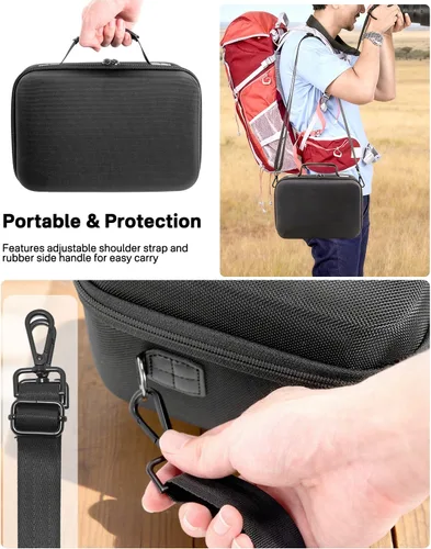 Miniatura 6 de RAIACE Funda rígida compatible con Canon EOS Rebel T7/T100/T6/R100/R50/R5/R7/R8, para Sony, para cámara Nikon. Bolsa de cámara de gran capacidad