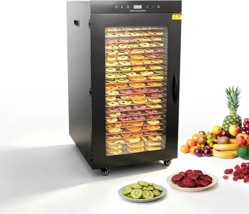 Miniatura 8 de Hakka - Deshidratador de alimentos, 8 bandejas, máquina deshidratadora de alimentos para cecina, verduras, frutas, carne, golosinas para perros