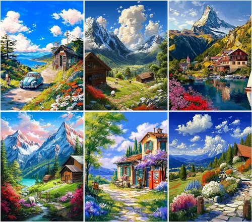 Miniatura 13 de DOTSOPS Kits de pintura de diamantes para adultos, kit de pintura para manualidades, manualidades, paquetes de arte de diamantes 5D, kits completos