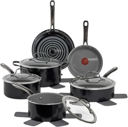 Miniatura 14 de T-Fal Preserve Ceramic, juego de utensilios de cocina antiadherentes de 13 piezas, apto para horno y asador hasta 350°F, incluye olla de cocción Azul