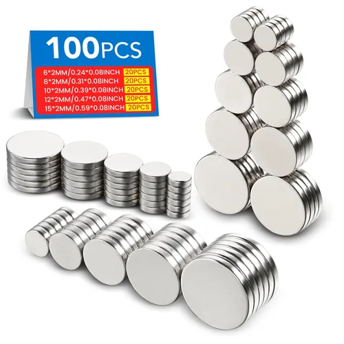 Miniatura 8 de DIYMAG 200 pequeños imanes redondos para refrigerador, disco de neodimio de tierras raras, mini imanes en miniatura para manualidades, bricolaje