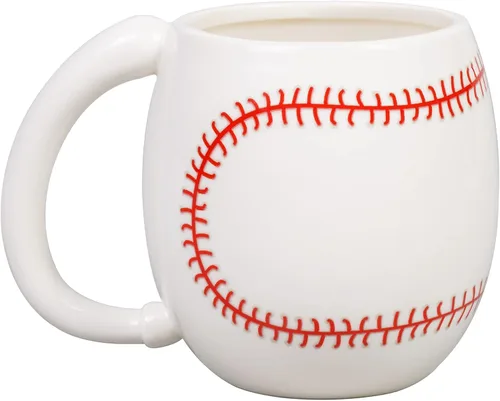 Miniatura 2 de Ceramicfor Taza de café de béisbol, regalo de Navidad novedoso para hombres, mujeres, todos los amantes del deporte, 14 onzas, color blanco
