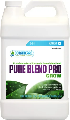 Botanicare Pure Blend Pro Grow, Nutriente, 3-2-4, 1 gal.