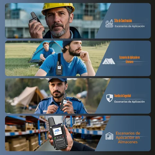 Miniatura 7 de Walkie Talkies gratuitos de por vida global Rango ilimitado 4G LTE PoC (Push-to-Talk Over Cellular) Radios nacionales PTT bidireccionales de larga