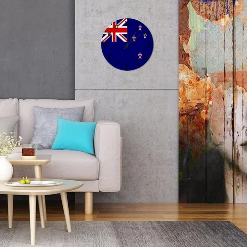 Miniatura 631 de Cheyan Reloj de pared con bandera de Canadá de 12 pulgadas, silencioso, sin tictac, de PVC, funciona con pilas, reloj redondo decorativo, regalo